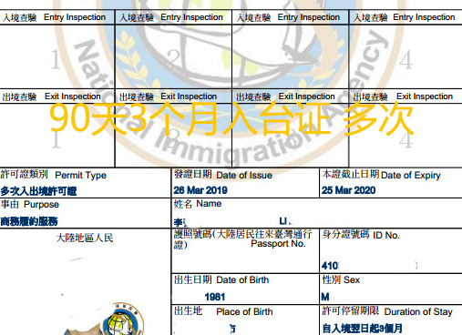 李总监高级工程师办理3个月停留的签证