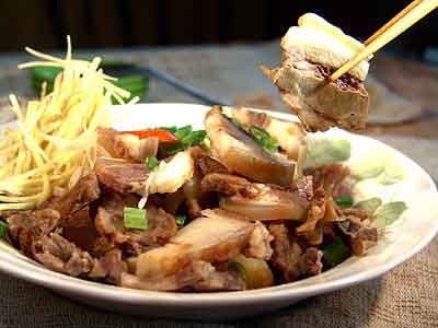 台湾美食烤健胃羊肉图