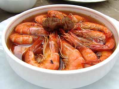 台湾美食梅花醉虾图