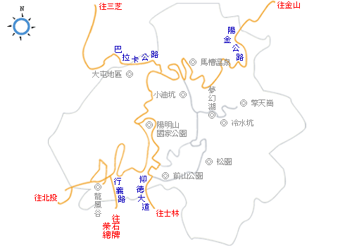 阳明山台湾地区森林公园电子地图