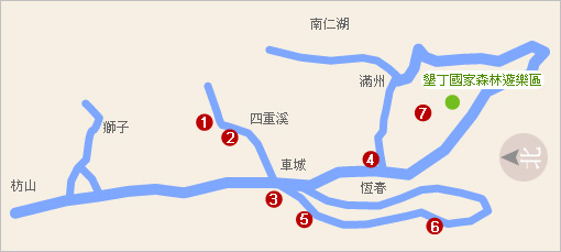  恒春半岛旅游地图