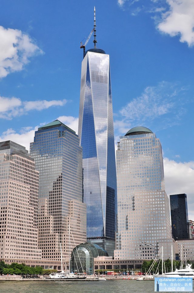 第七名是美国纽约世界贸易中心一号大楼，总高度541米。