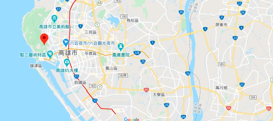 高雄寿山自然公园地理位置地图